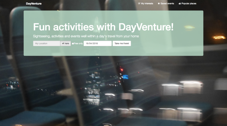 dayventure.co.uk homepage